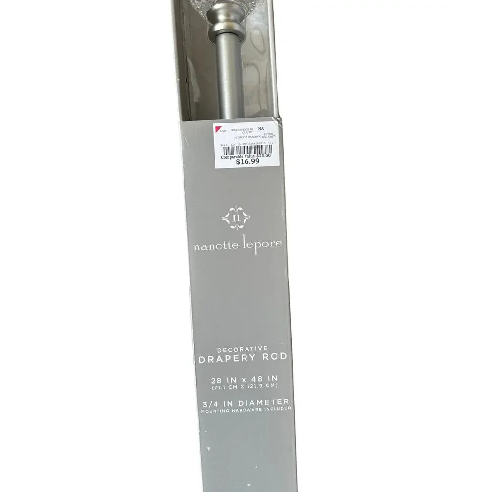 Nanette Lepore Crystal Ball Drapery Curtain Rod 28-48